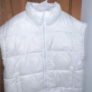 Free People White Puffer Vest NWOT